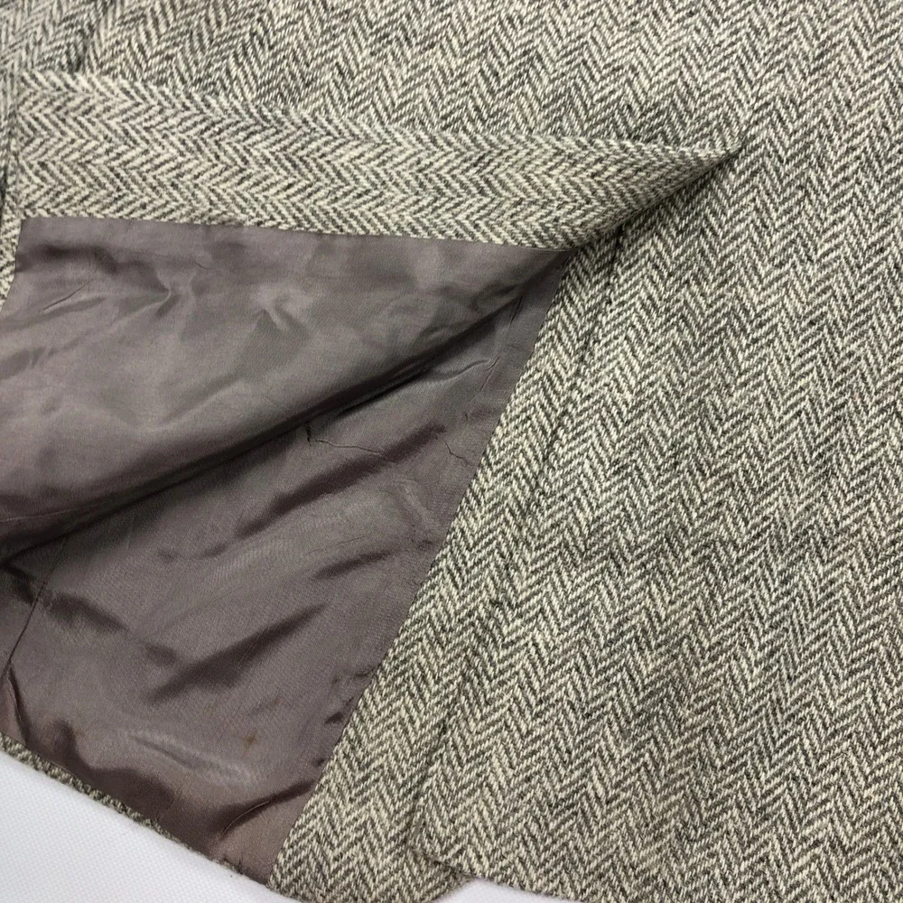 Harris Tweed for Moores Mens Gray Herringbone Wool Blazer Sport Coat 44R